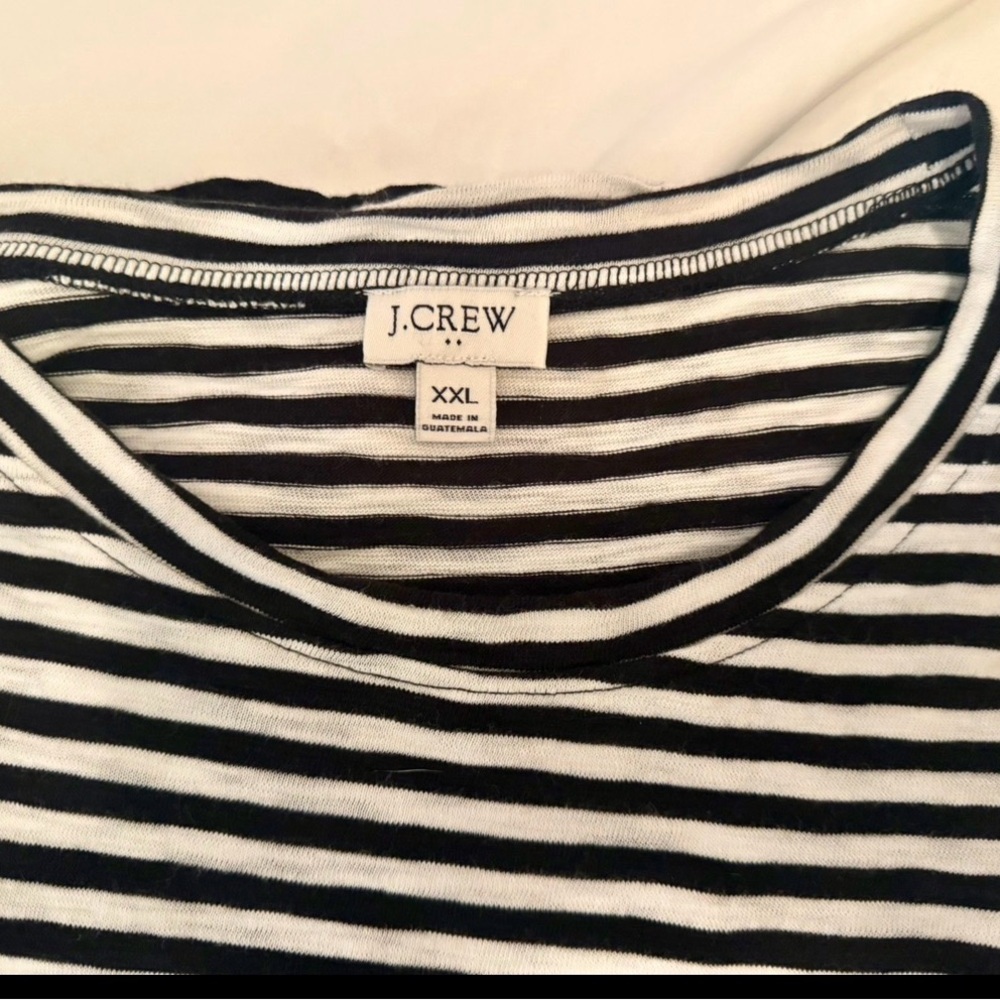 J. Crew Black and White Striped Midi Dress - Picture 4 of 5